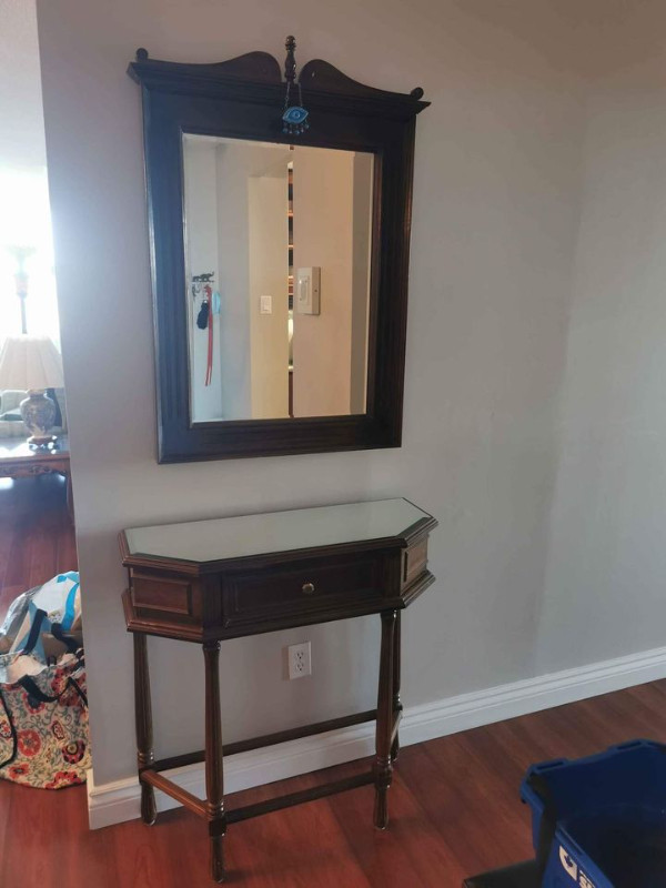 Entry way foyer cabinet and mirror - custom made in Hutches & Display Cabinets in City of Toronto