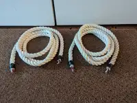 Decrorative 5/8" white rope with 14/3 electrical wire inside