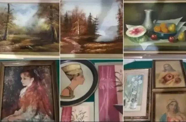 12 Paintings, Art, Wooden, Wired, Framed to Display and Restore | Arts ...