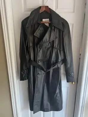 Vintage 1970’s Leather trench coat from Big Steel Sz 44, View more