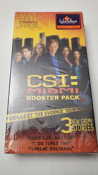 New factory sealed 2005 CSI Miami board game booster pack