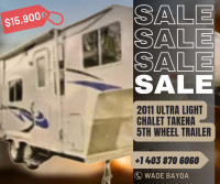2011 Ultra light Chalet Takena 5th wheel trailer