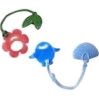 Soothie Pacifier Attachers - Pink Flower and Blue Penguin - $5