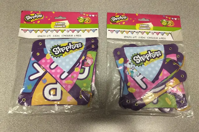 New Shopkins Birthday Banners (6ft Long)