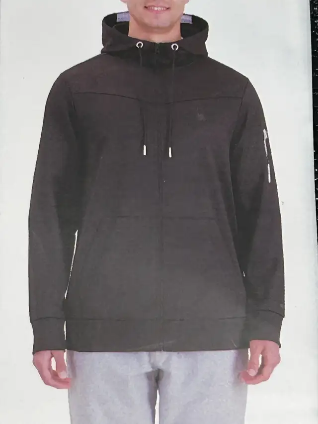 Brand New Spyder Active Men’s Hooded Full Zip Jacket - Black in Men's in Calgary - Image 3