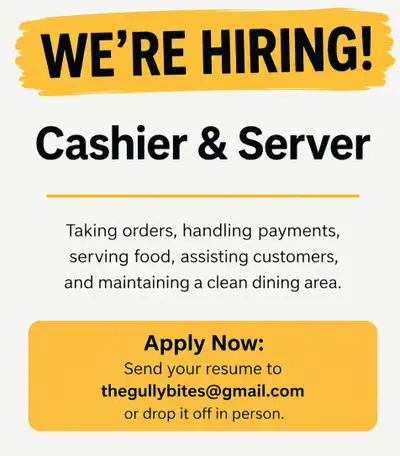 Hiring Cashier and Server, View more