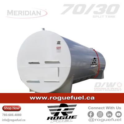 Meridian 75,000 Litre/ 16,498 Gallon Double Wall 70/30 Split Fuel Tank, Fully Welded Saddle - CUSTOM...