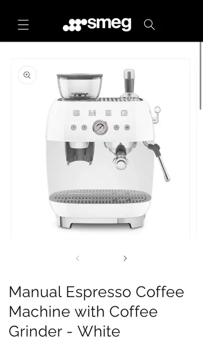 SMEG manual espresso machine, View more