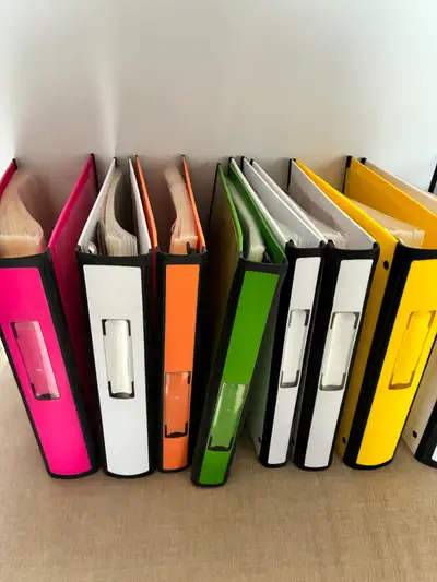 Binders - plastic sleeve inside - free office supplys, View more