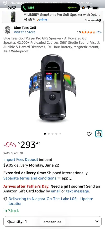 Brand new unopened golf range finder. Has 42000 preloaded golf courses, and has built in 360 degree...