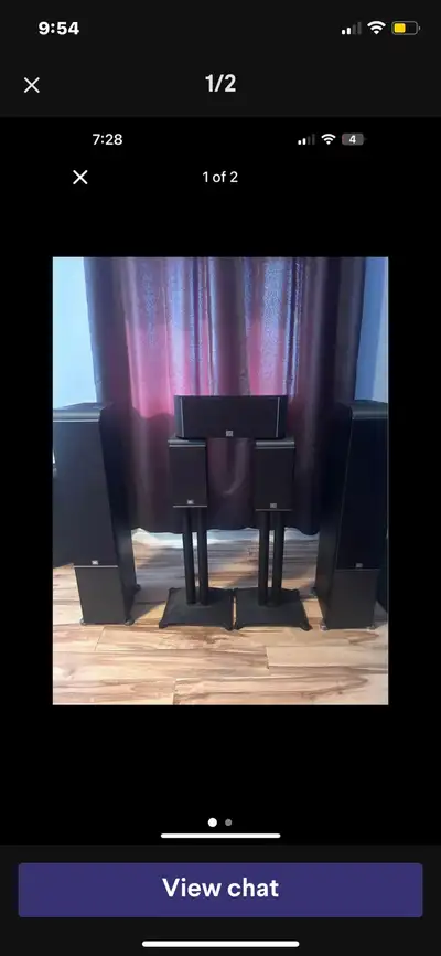 JBL 5.1 Home theatre speakers x6, View more