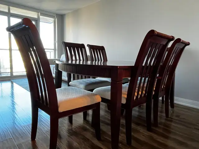 Dining table (Extendable) with 6 matching chairs | Dining Tables & Sets ...