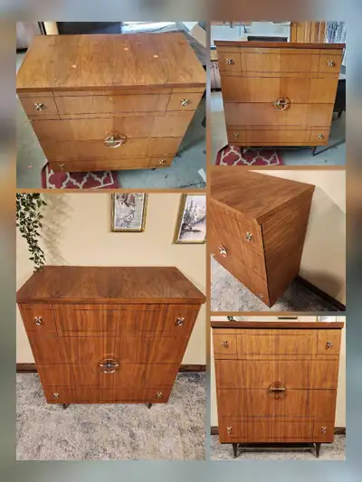 Walnut MCM Tallboy Dresser / Chest of Drawers, View more
