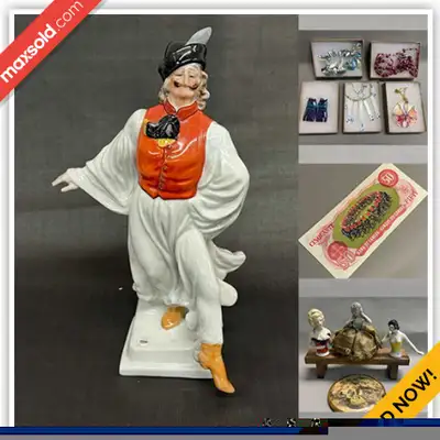 WHAT IS IN THIS AUCTION? This online auction features Tom Clark gnome sculptures, art glass, Toby ju...