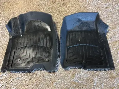 2 all season heavy duty floor mats. Might fit Chevy Tahoe. Used for 1 winter season(2023) in Yukon D...