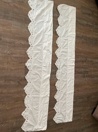 Valences x 2  100% Cotton with Embroided Detail for Nursery