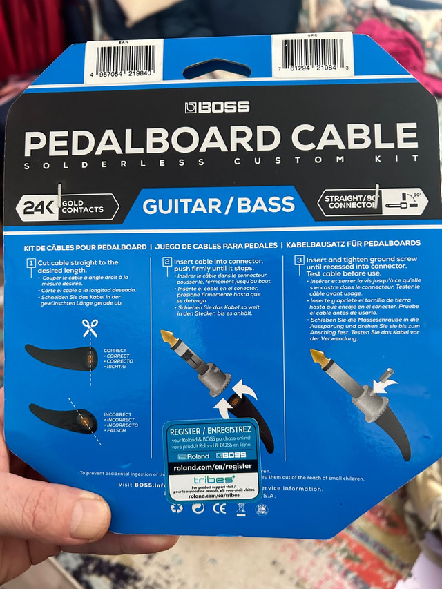 NEW UNOPENED Boss Solderless Cable Kit in Amps & Pedals in Oshawa / Durham Region - Image 2
