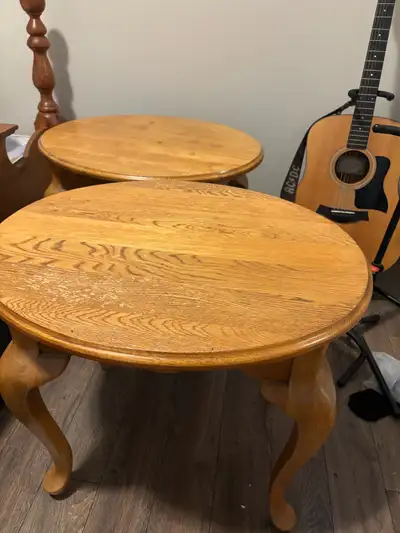 Round Wood End Tables, View more