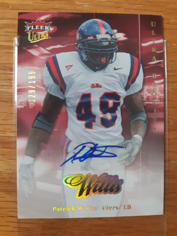 2007 ultra autographs /199 PATRICK WILLIS rookie in Arts & Collectibles in St. Catharines - Image 2
