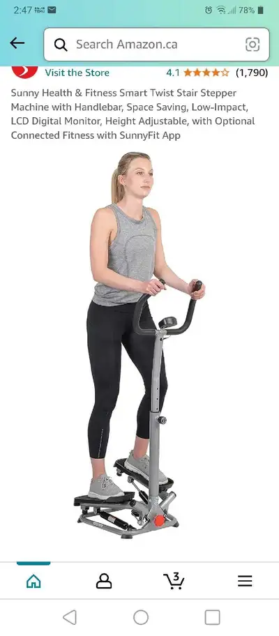 bnib twist stepper w handlebar, View more
