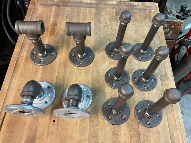 Retro pipe fittings brackets  in Home Décor & Accents in Muskoka