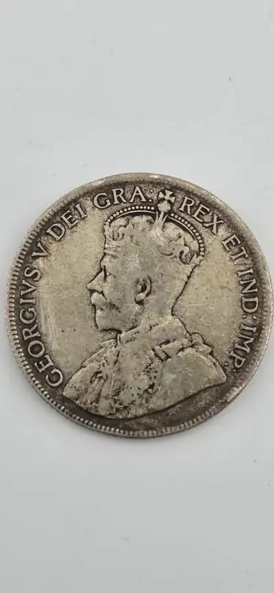 For sale Two coins, 1918, 1917 Newfoundland 50 Cents – 92.5% Silver Historic 1918 and 1917 Newfoundl...