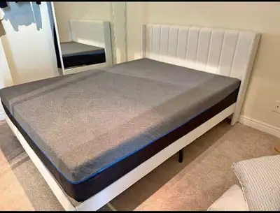Queen size bed frame with mattress for sale , View more