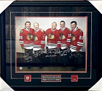 Chicago Blackhawks Legends 16x20 5 autographs Bobby Hull