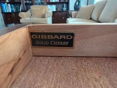 26 piece Gibbard furniture set in excellent condition Master bedroom suite , living room with 3 side...