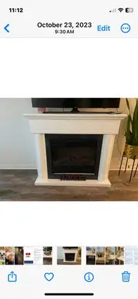Fireplace , dining table for sale  in great condition.