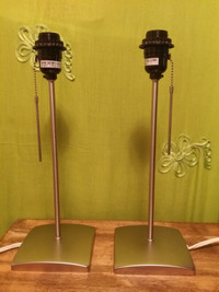 2 IKEA Metal Table / Bedside Lamp Bases