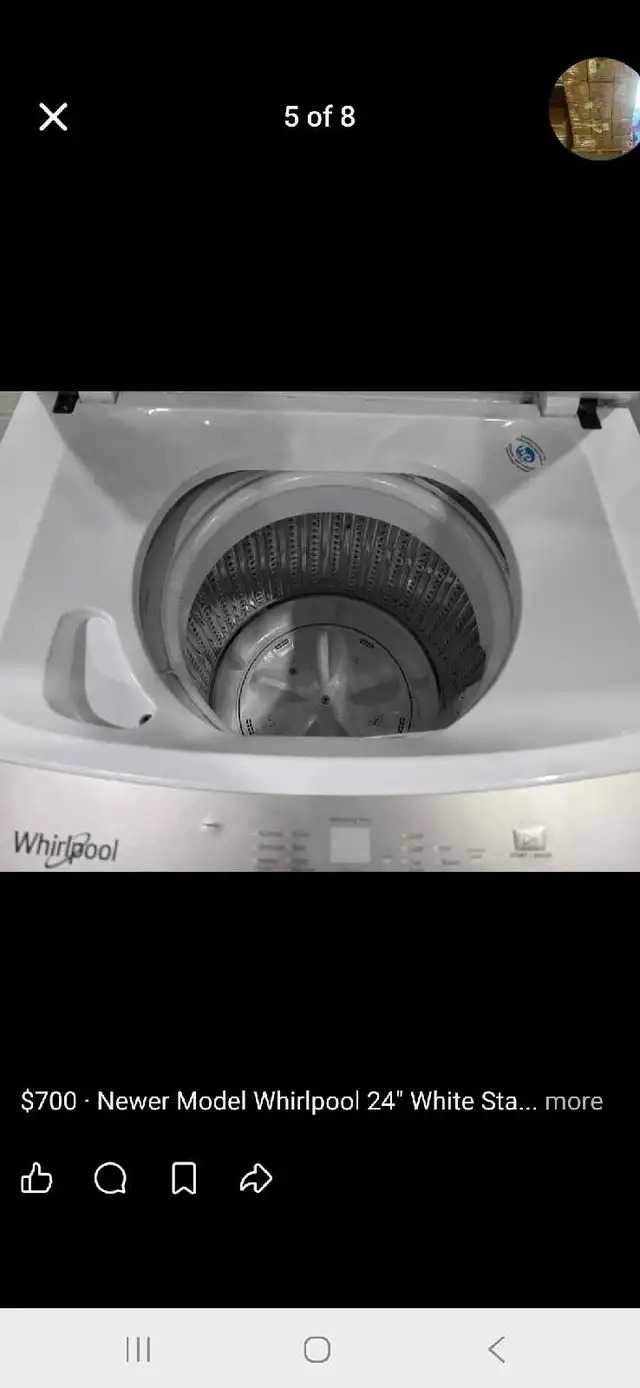 whirlpool 24 w stackable 2 in 1 washer ELECTRIC dryer  in Washers & Dryers in Mississauga / Peel Region - Image 6