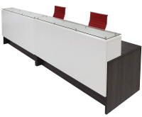 Reception Desk**WITH GLASS TOP *** DZCAM-2201***