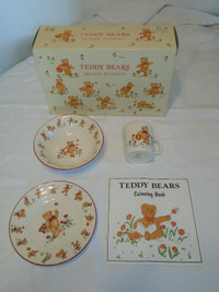 Vtg Masons England Child Teddy Bears Dinnerware Set New in Box