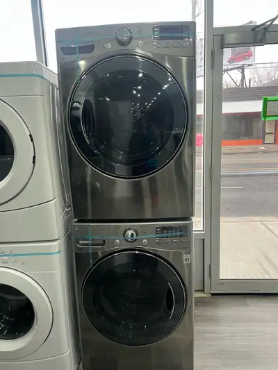 STEAM STAINLESS STEEL WASHER ELECTRIC DRYER SET , View more