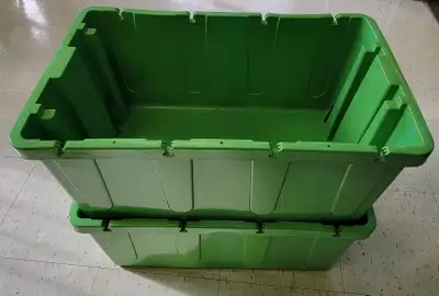 BIN BLOWOUT SALE 50% OFF NEW STACK & NEST BINS. PLASTIC TOTES., View more