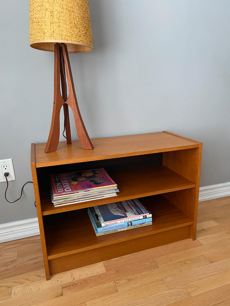 Teak Mid Century Modern Bookcase Credenza Console Hutches