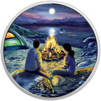 RCM 2017 $15 Great Canadian Outdoors Around Campfire Silver.