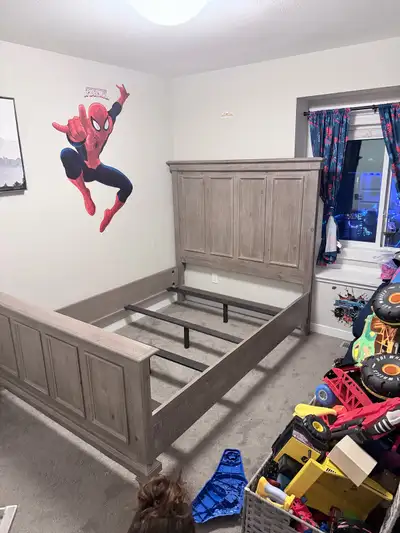 solid wood queen bed frame , View more