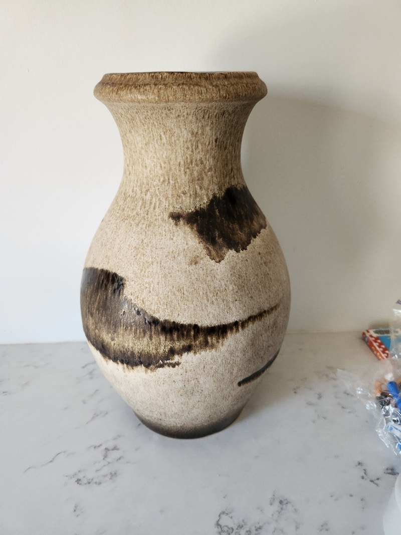 Vintage MCM pottery west german scheiruch vase large Arts