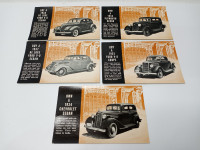 Vintage 1930s Chevrolet Ford Plymouth Advertising Post Cards