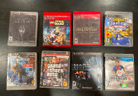 Bundle of 8 PS3 games - Mass Effect, Skyrim, GTA4, Oblivion
