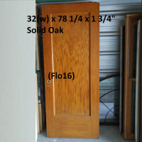 Antique Door - Indoor, Solid Oak, 1-Panel & French Doors