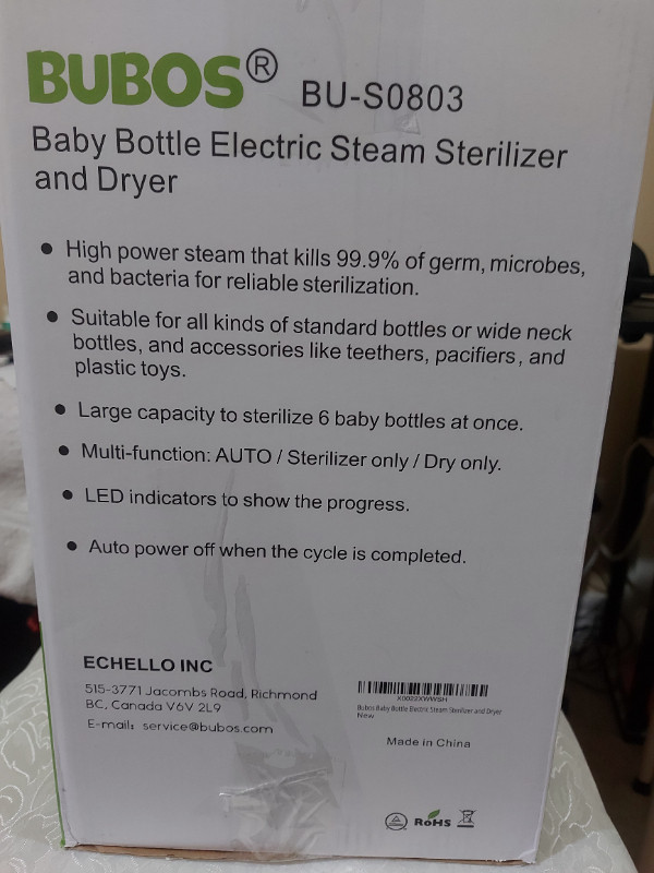 Baby bottle sterilizer in Other in London - Image 2