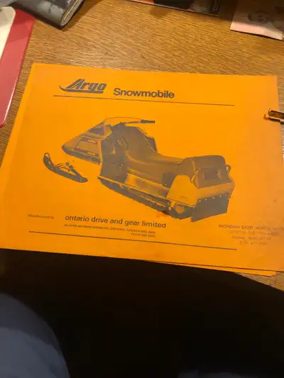 Heres a rare Argo Snowmobile\ single sheet— 440 SS— part colour sheet—-— il bet half of uou so calle...