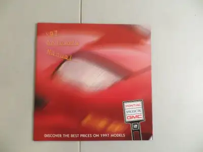 1997 GM SHOW ROOM SALES BROCHURE IN GOOD CONDITION $ 10.00