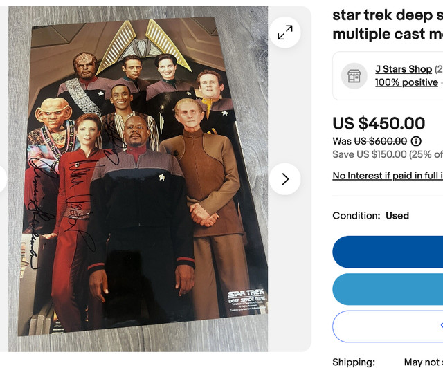 Star Trek Deep Space Nine Crew Autograph in Arts & Collectibles in Trenton - Image 4