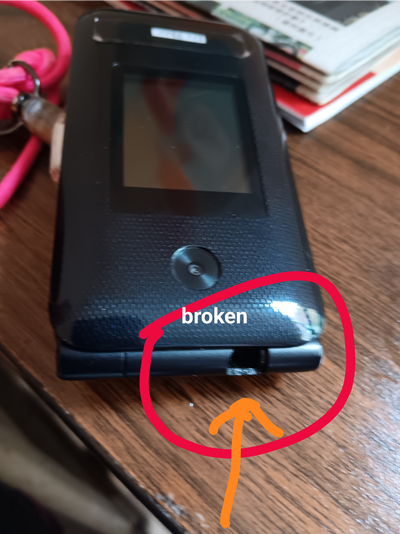 ZTE Cymbal 2 flip phone. See broken part. Works very good., View more