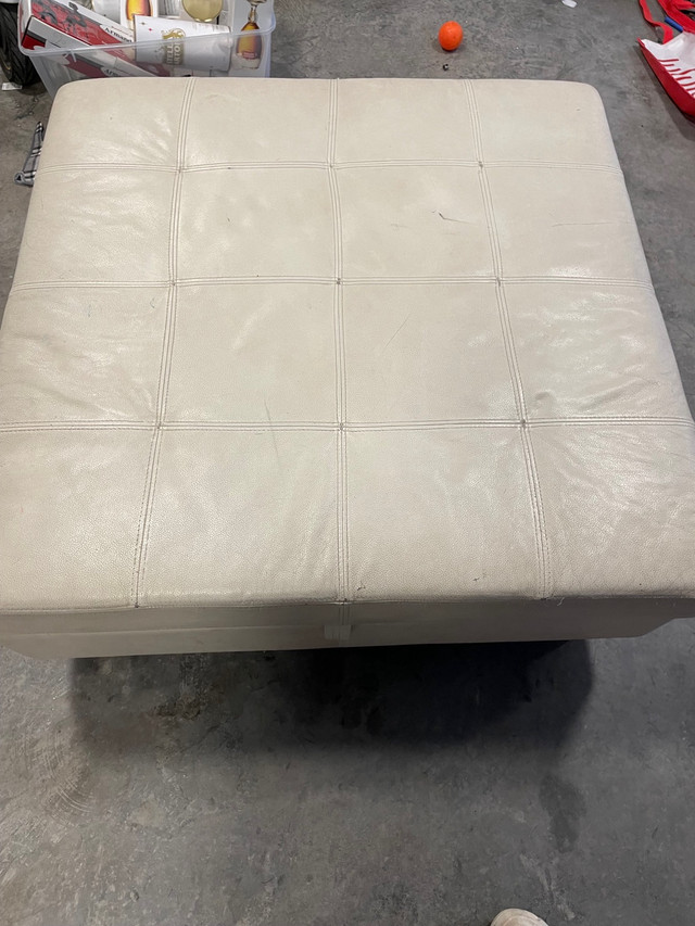 Leather ottoman with storage in Other Tables in Bedford