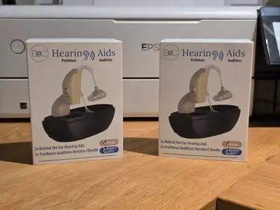 Two Available -BEC Hearing Aids | 2X Rechargeable Behind-the-Ear (BTE) Only in person pickup/payment...